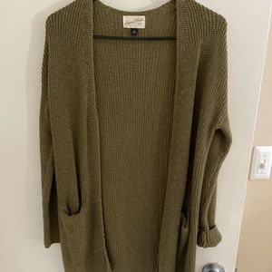xs olive universal threads cardigan